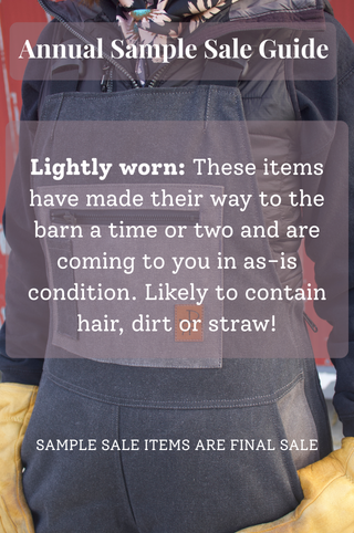 Annual Sample Sale - Lightly Worn